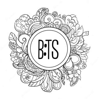 Bts Logo With Colorful Background Coloring Page 34436-7517