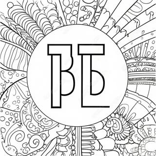 Bts Logo With Colorful Background Coloring Page 34436-7518