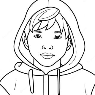 Suga In A Cool Hoodie Coloring Page 34439 7530
