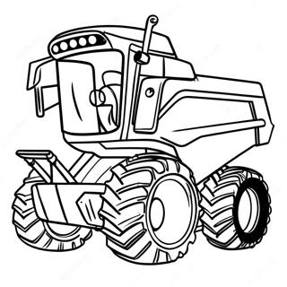 John Deere Combine Harvester Coloring Page 34714-7578