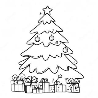 Festive Christmas Tree Coloring Page 3483-66