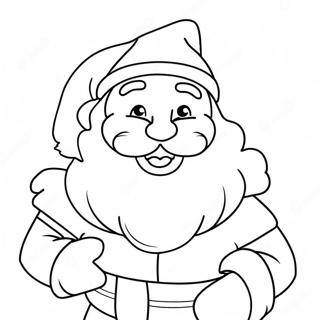 Jolly Santa Claus Coloring Page 3484-1173