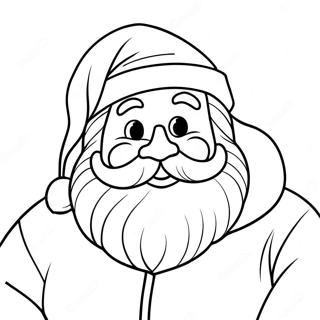 Jolly Santa Claus Coloring Page 3484-1174