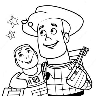 Woody With Buzz Lightyear Coloring Page 35326-7720