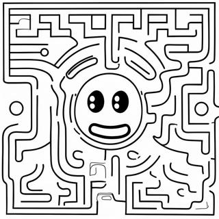 Colorful Pac Man Maze Coloring Page 35872-7842