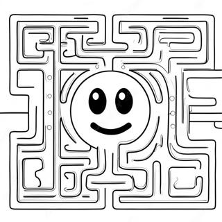 Colorful Pac Man Maze Coloring Page 35872-7843
