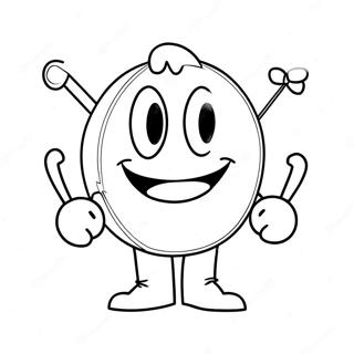 Pac Man With Bowtie Coloring Page 35873-7845