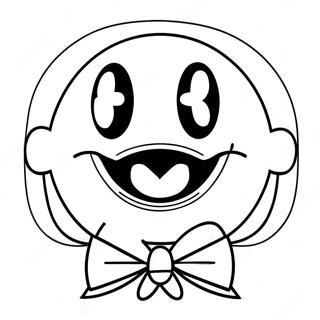 Pac Man With Bowtie Coloring Page 35873-7846