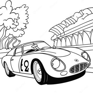 Classic Ferrari Race Car Coloring Page 35967-7857