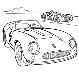 Classic Ferrari Race Car Coloring Page 35967-7860