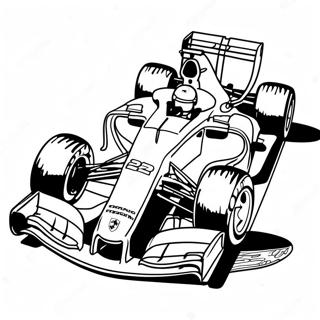 Ferrari F1 Car In Action Coloring Page 35968-7861