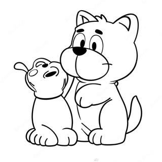 Garfield With Odie Coloring Page 36232-7924