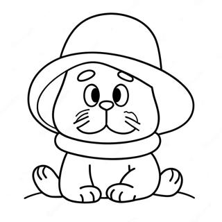 Garfield In A Funny Hat Coloring Page 36233-7925