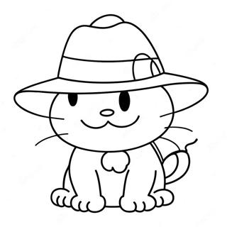 Garfield In A Funny Hat Coloring Page 36233-7926
