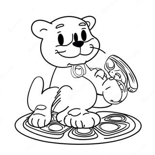 Garfield With A Pizza Coloring Page 36234-7931
