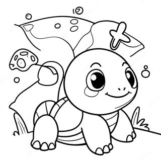 Squirtle Playing With Friends Coloring Page 36600 8003