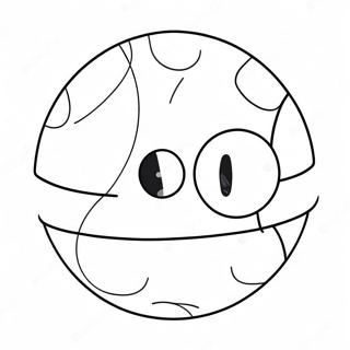 Cute Pokeball With Smiley Face Coloring Page 36786-8038