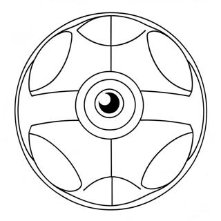 Vintage Pokeball Design Coloring Page 36789-8052