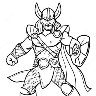 Thor In Battle Armor Coloring Page 36884-8057