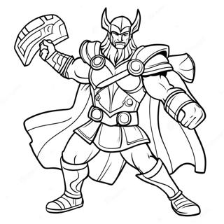 Thor In Battle Armor Coloring Page 36884-8058