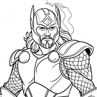 Thor In Battle Armor Coloring Page 36884 8059