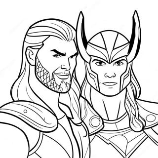 Thor And Loki Coloring Page 36886-8065