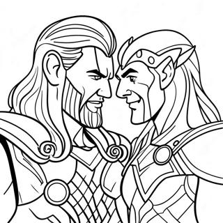 Thor And Loki Coloring Page 36886-8066