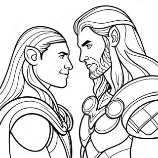 Thor And Loki Coloring Page 36886-8067