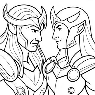 Thor And Loki Coloring Page 36886-8068