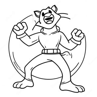 Dog Man In Heroic Action Coloring Page 37074-8093