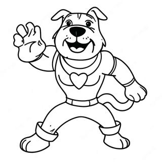 Dog Man In Heroic Action Coloring Page 37074-8096