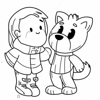 Dog Man And Cat Kid Coloring Page 37075-8097