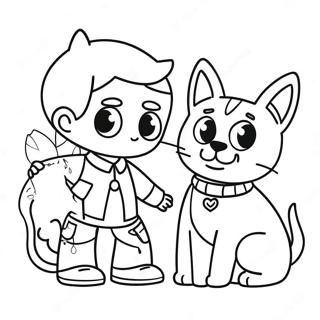 Dog Man And Cat Kid Coloring Page 37075-8098