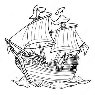 Pirate Ship Coloring Pages