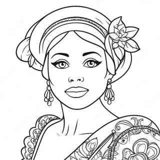 Mirabel In Colorful Dress Coloring Page 3741-433