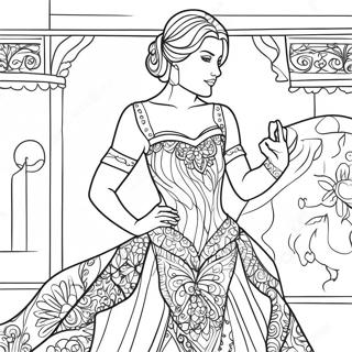 Mirabel In Colorful Dress Coloring Page 3741-436