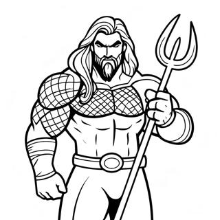 Aquaman With Trident Coloring Page 37925-8286