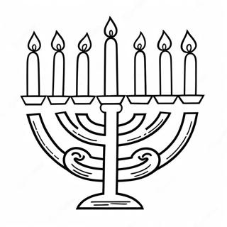 Festive Menorah Coloring Page 38009-8293