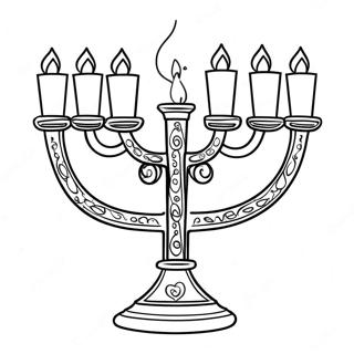 Festive Menorah Coloring Page 38009-8294