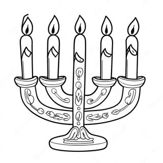 Festive Menorah Coloring Page 38009-8296