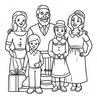 Happy Hanukkah Family Gathering Coloring Page 38012 8305