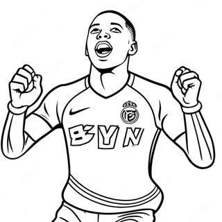 Kylian Mbappe Coloring Pages