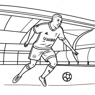 Kylian Mbappe Scoring A Penalty Coloring Page 38185-8345