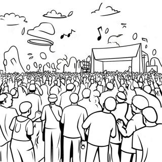 Y2k Music Festival Scene Coloring Page 38459-8407