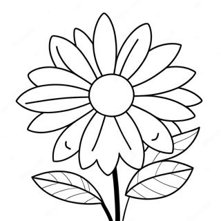 Beautiful Daisy Flower Coloring Page 38551-8415