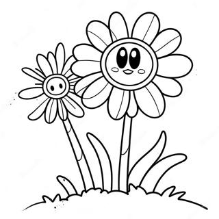 Cute Cartoon Daisy Coloring Page 38552-8417