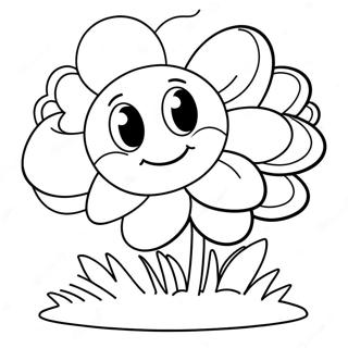 Cute Cartoon Daisy Coloring Page 38552-8418