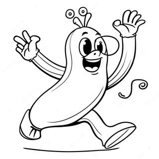Funny Banana Dancing Coloring Page 38736 8461
