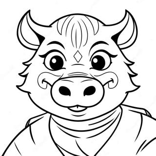 Inosuke Hashibira With Boar Mask Coloring Page 3926-2758