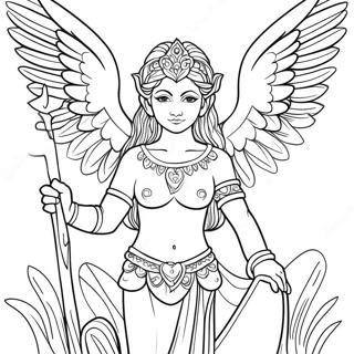 Gentle Spirit Guardian Coloring Page 39551-8648